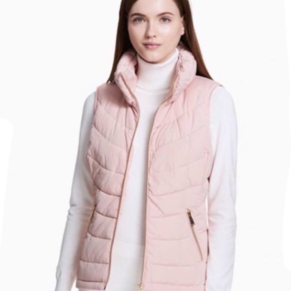 Calvin Klein Pink Bubble Puffy Vest